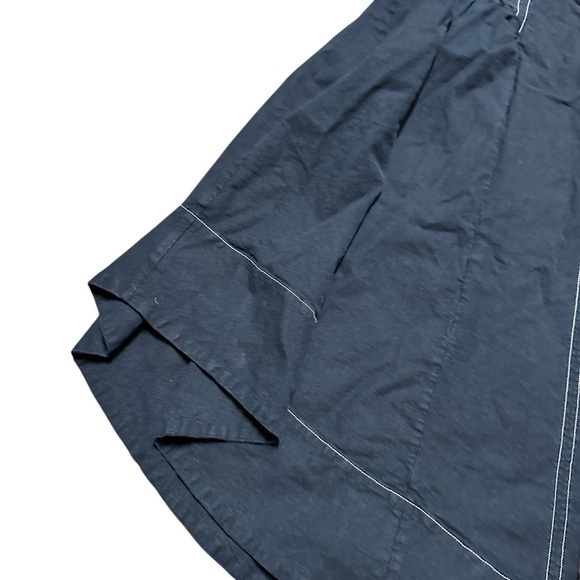 Women’s Y2K Anthropology Black Contrast Stitch Cottage Elongated Skirt Size M - Picture 4 of 8
